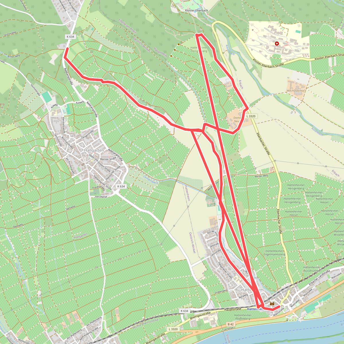 Rheinsteig-Zuweg Hattenheim