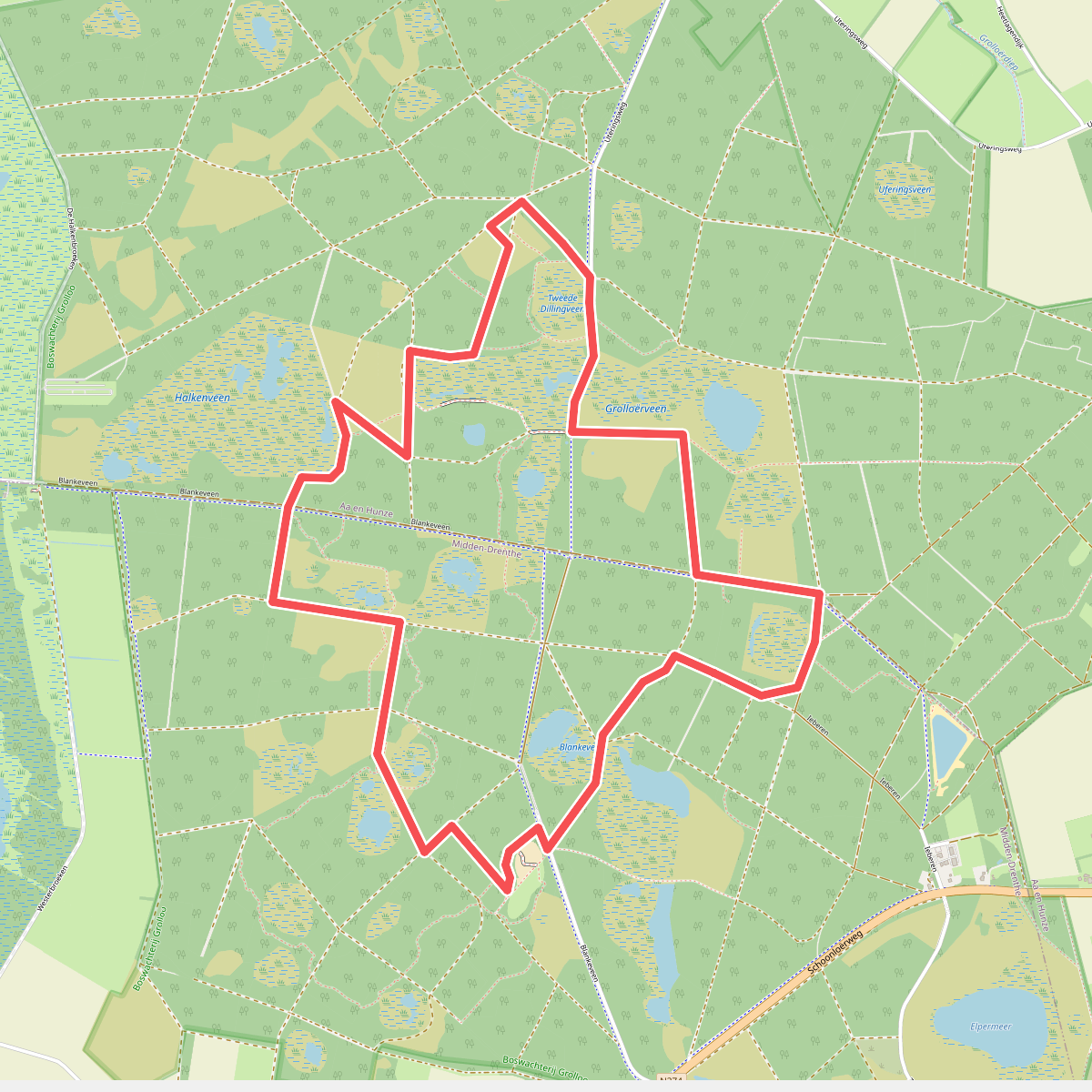 Wandelroute Veenpluisroute
