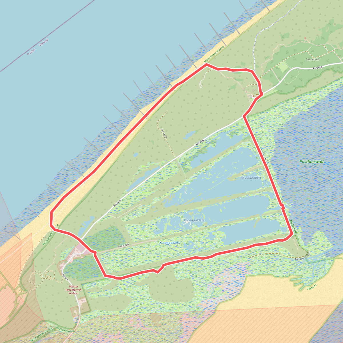 Boswachterspad Posthuiswad - Kroon's Polder 