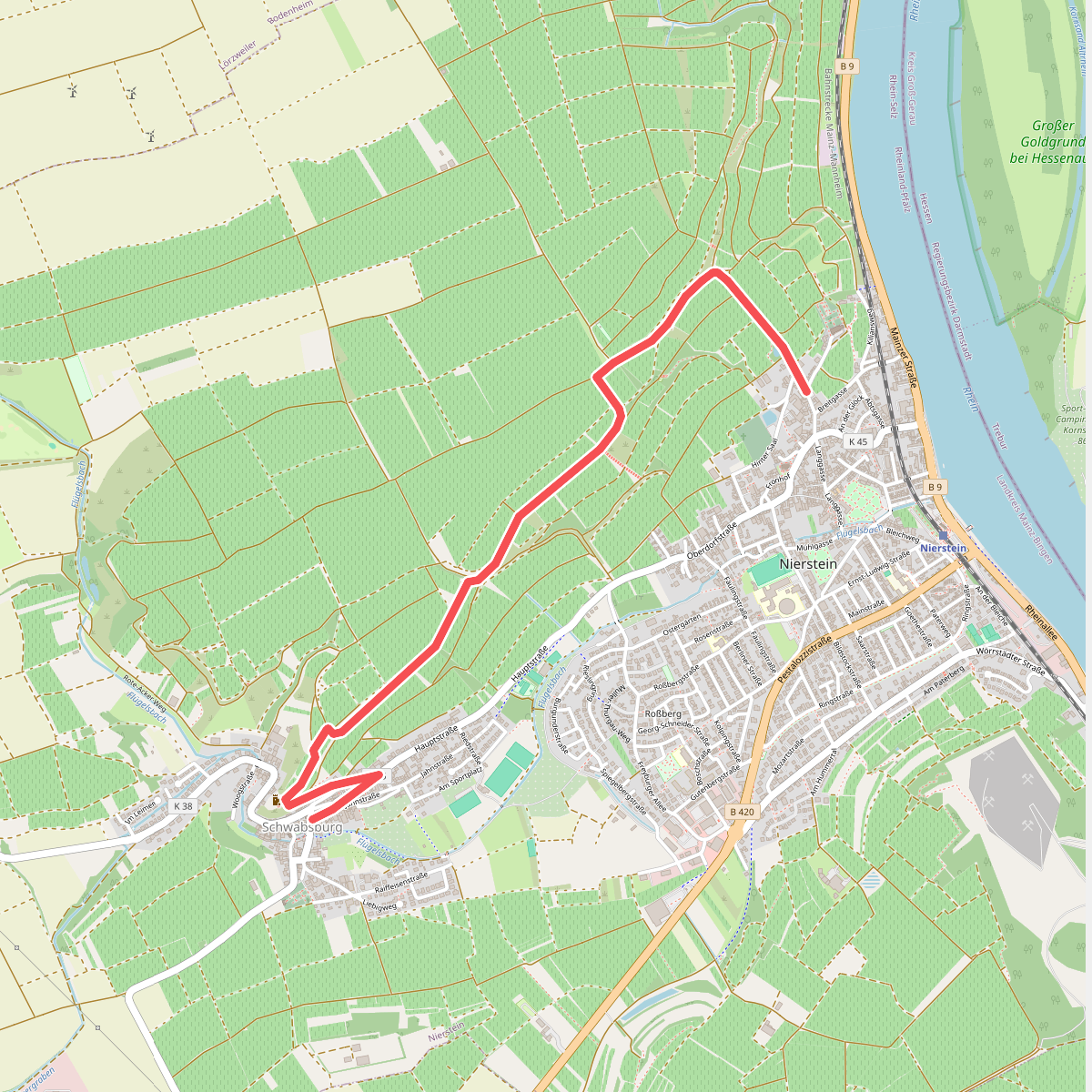 Rheinterrassenweg Zuweg Schwabsburg