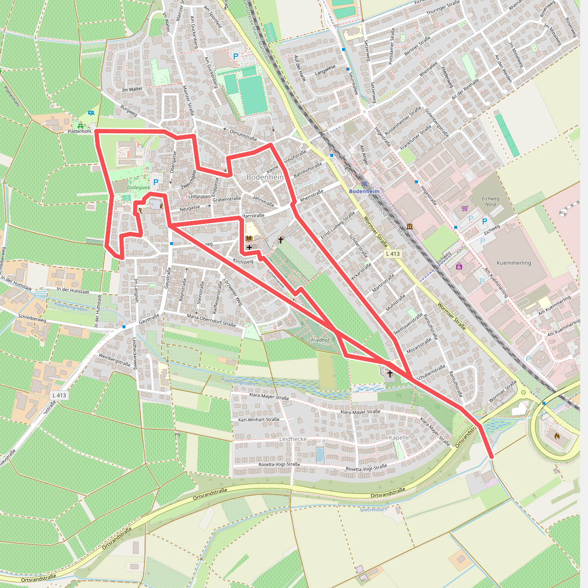 Historischer Rundweg Bodenheim lang
