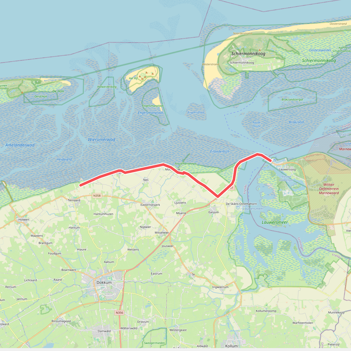 Ternaard - Lauwersoog · Nederlands Kustpad 3 etappe 8