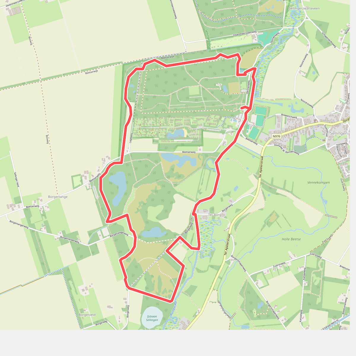 Wandelroute Sellingerbossen en Ter Borg