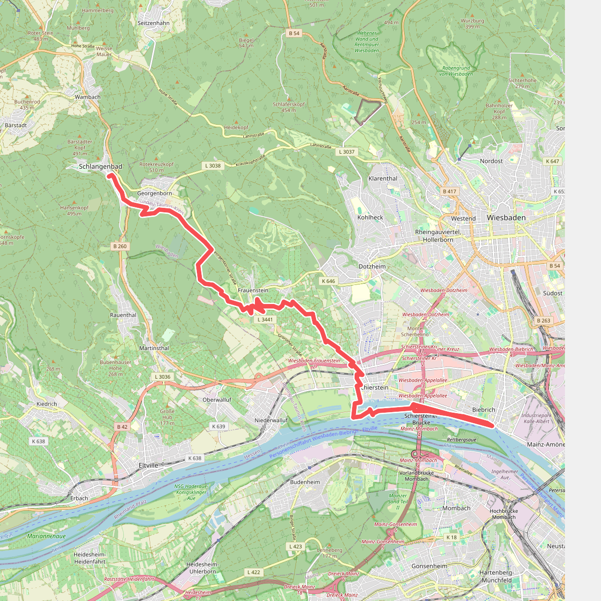 Rheinsteig Etappe 21 [Schlangenbad - Wiesbaden-Biebrich]