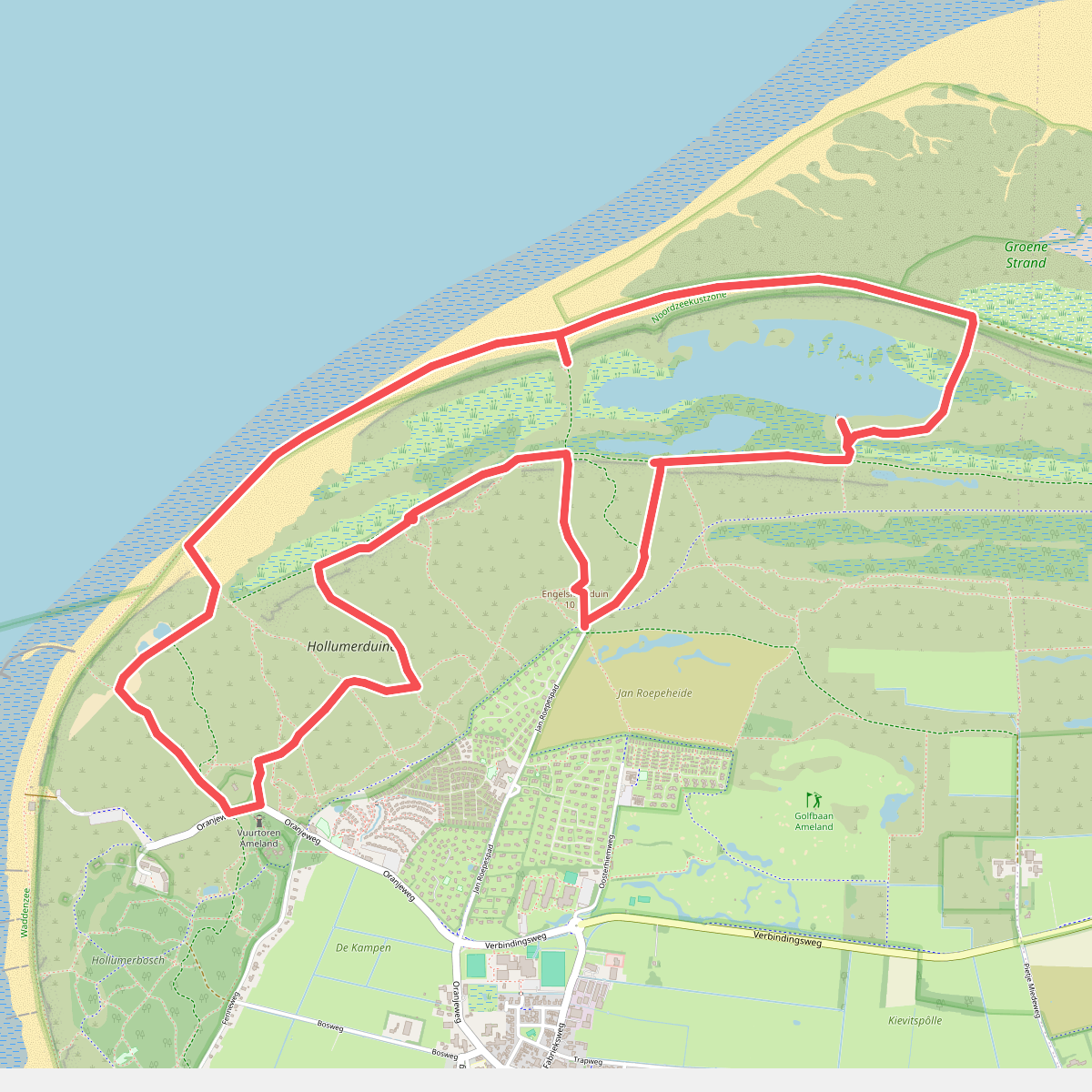 Boswachterspad Hollumerduinen en Lange duinen