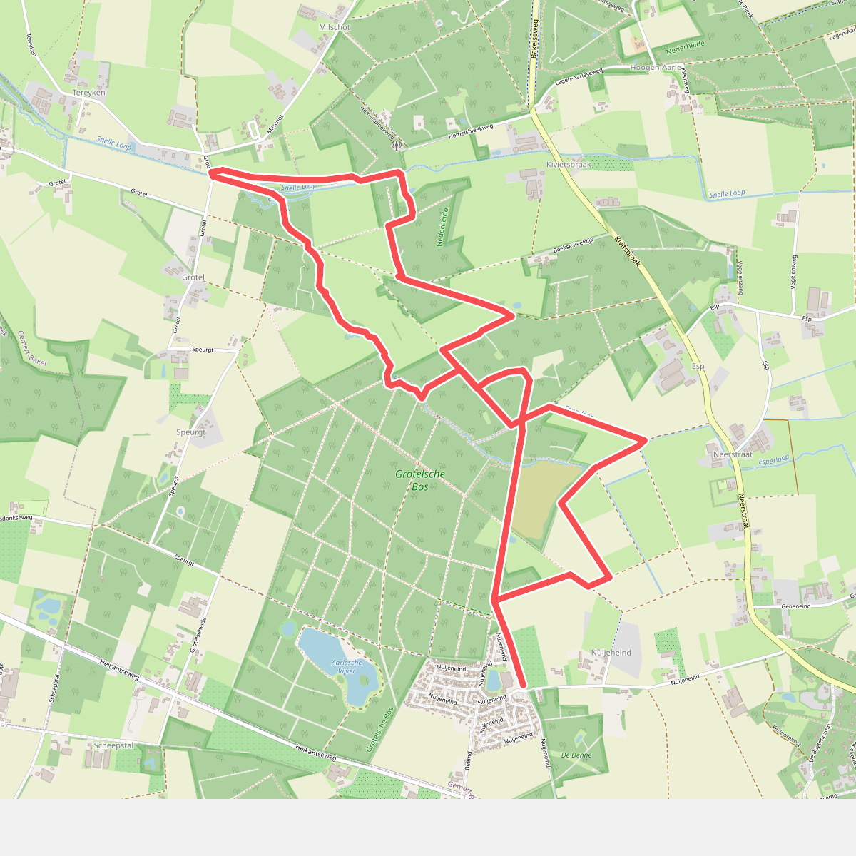 Wandelroute Bekenwandeling Grotelsche heide 