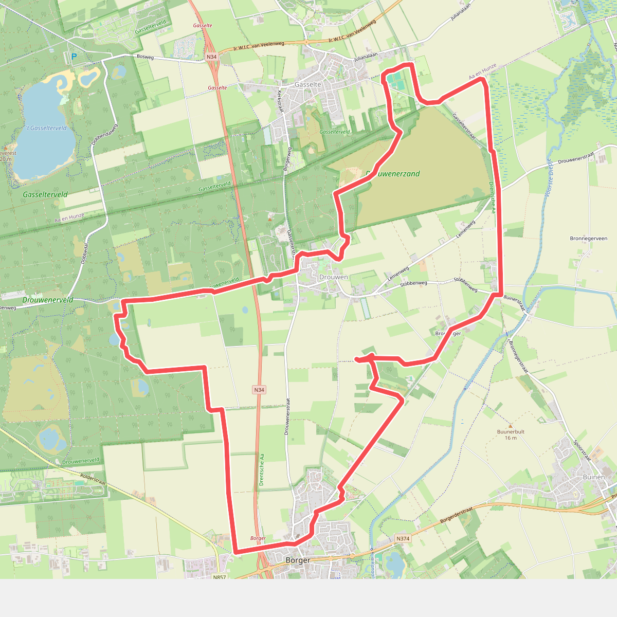 Camping Sparrenhof Hunebed Wandelroute