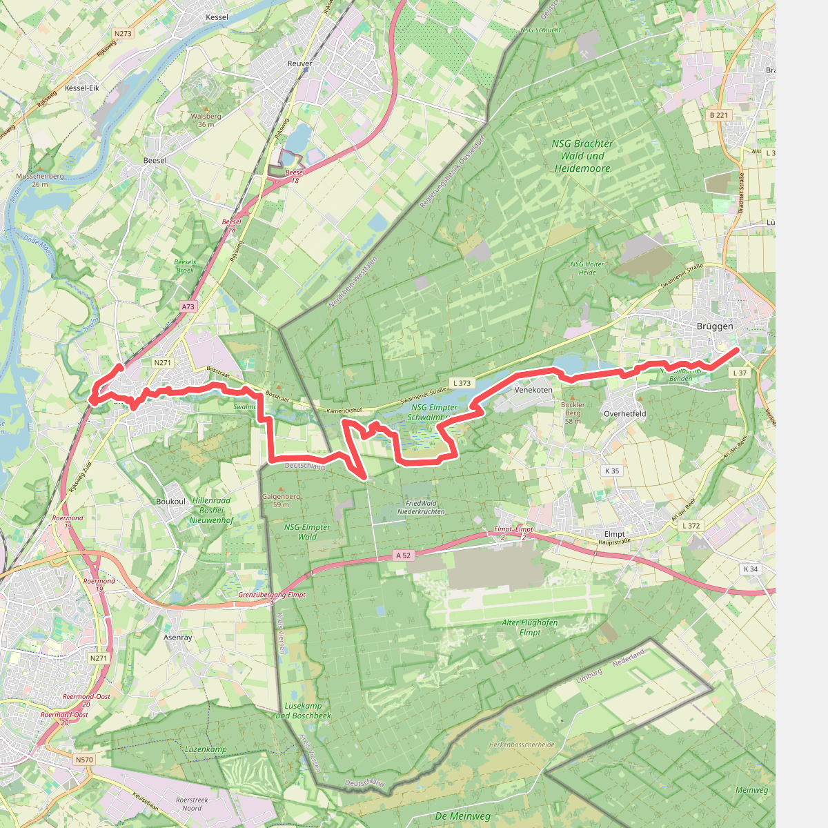 Meinweg dag 2 - Brüggen - Swalmen · Meinweg etappe 2
