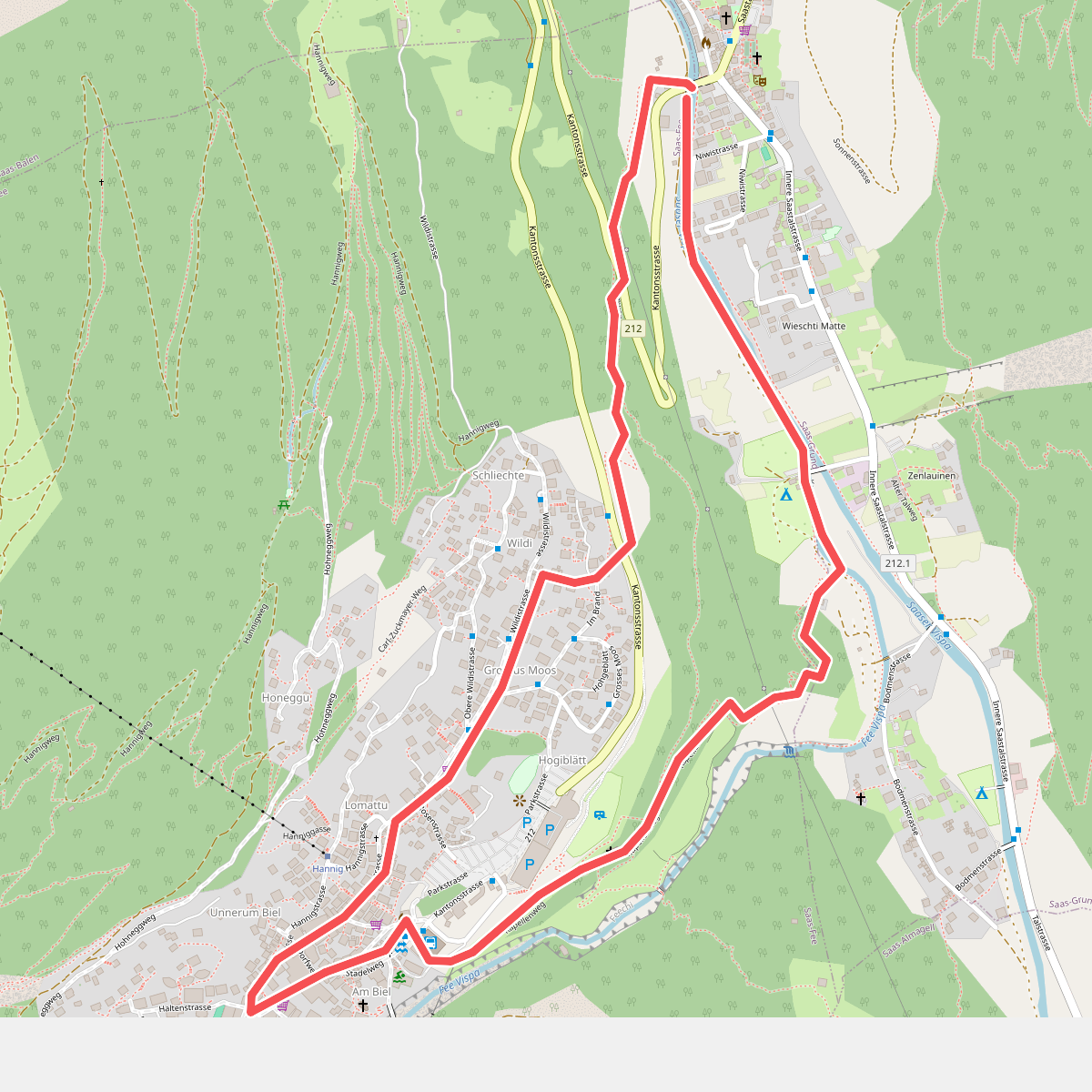 Kapellenweg Saas Fee