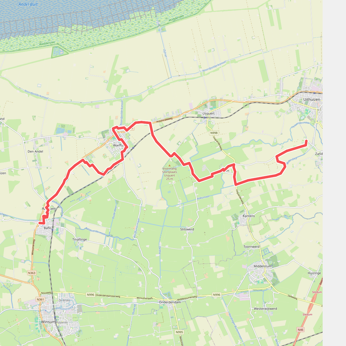 Baflo - Doodstil · Nederlands Kustpad 3 etappe 11