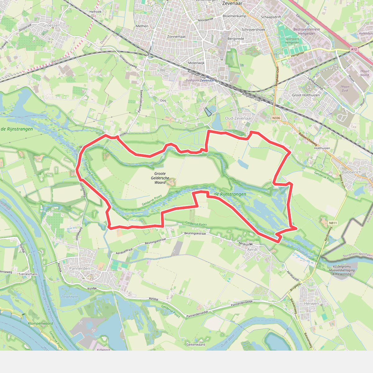 Wandelroute Rijnstrangenpad