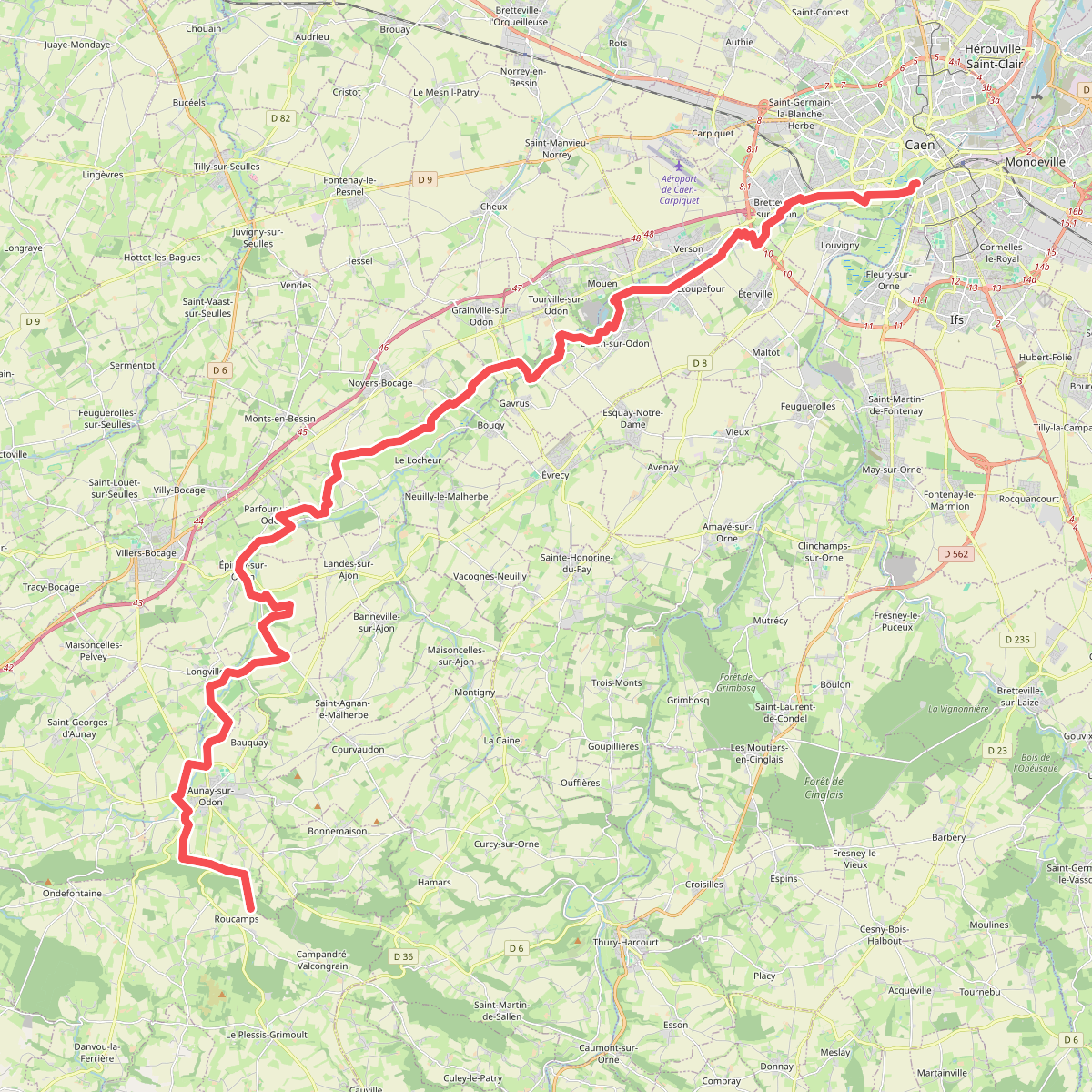 Caen à Roucamps