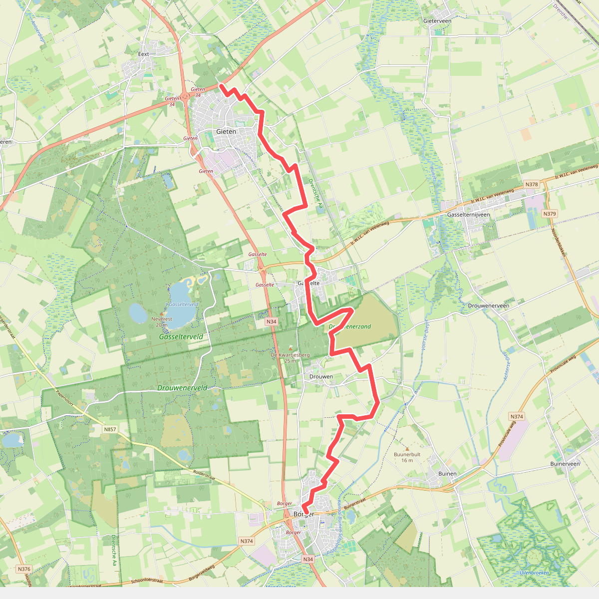 Gieten - Borger · Drenthepad etappe 12