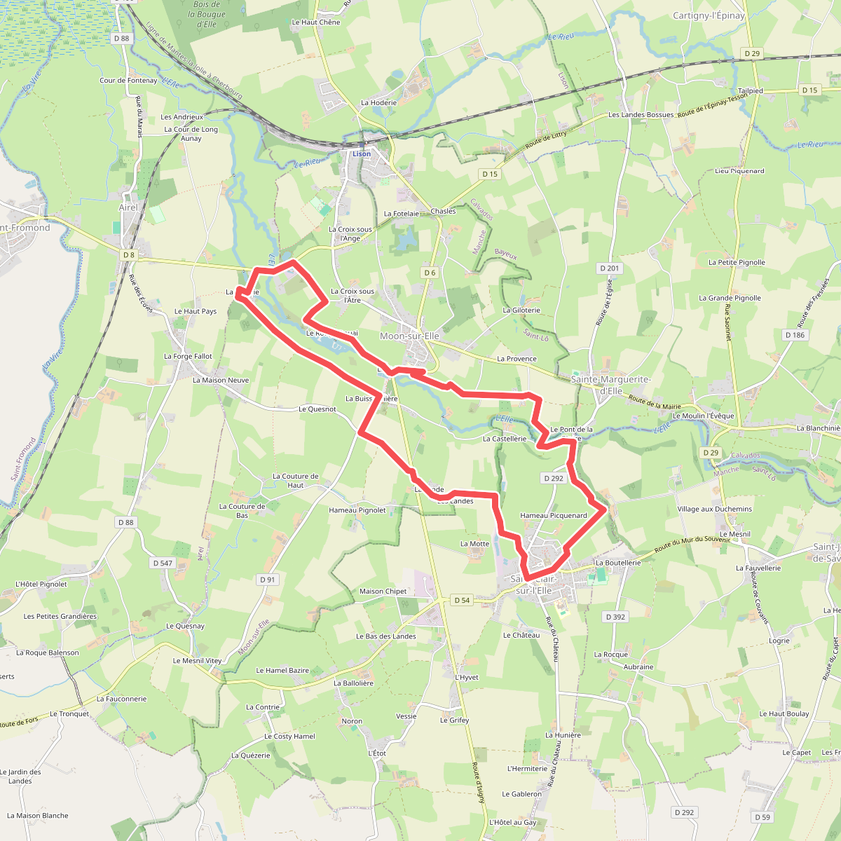 Boucle pédestre de la vallée de l'Elle