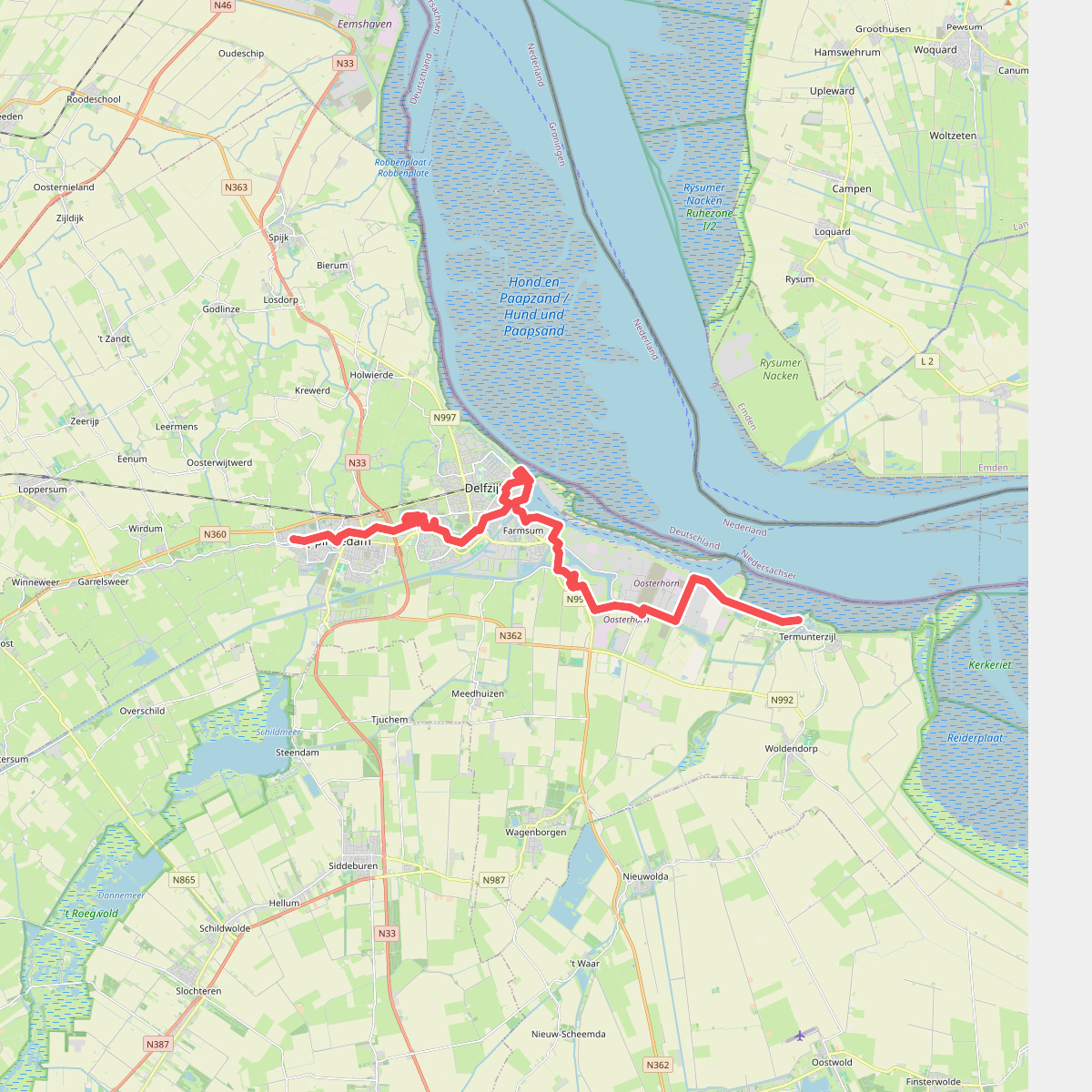 Appingedam - Termunterzijl · Nederlands Kustpad 3 etappe 13