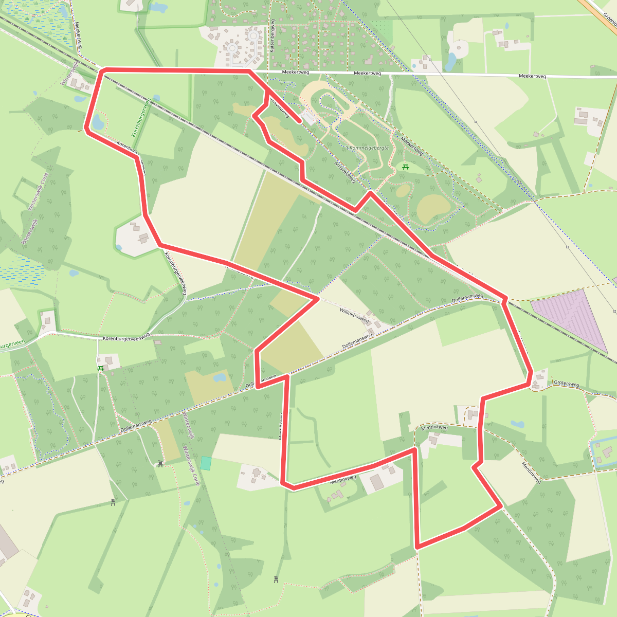 Wandelroute Mentink, vlakbij Winterswijk