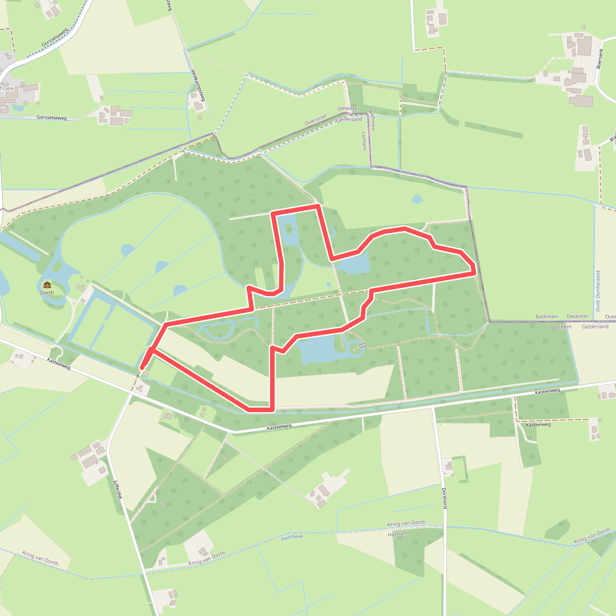 Wandelroute landgoed Dorth, vlakbij Harfsen en Deventer