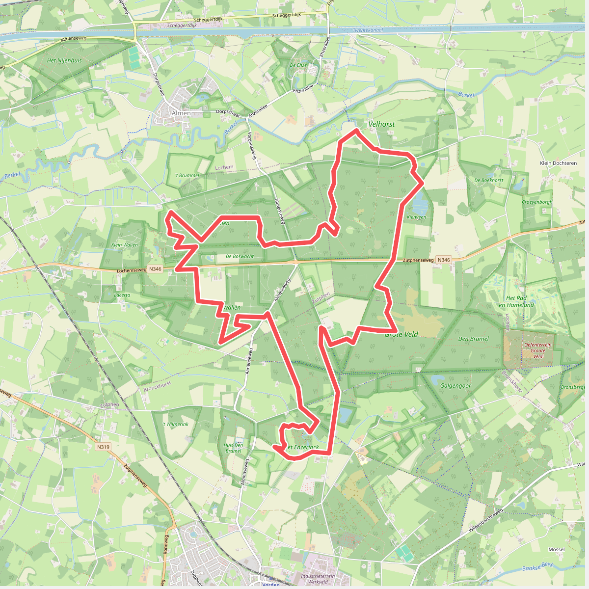Wandelroute Velhorst, in de Graafschap