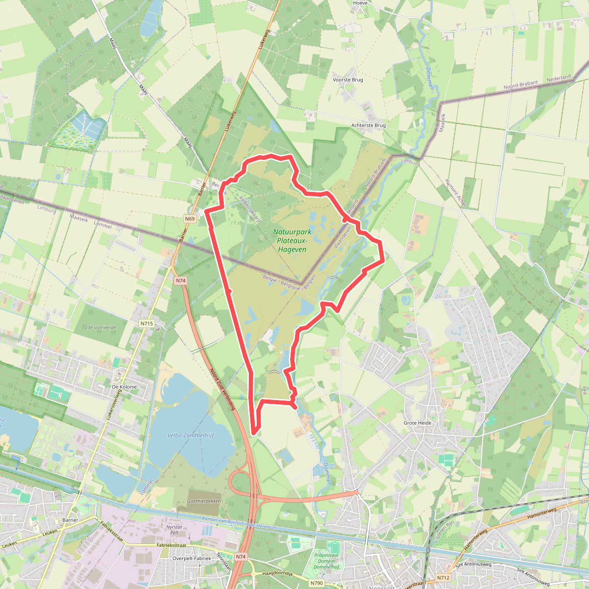 Wandelroute Twee Landen pad, vogelroute bij Bergeijk