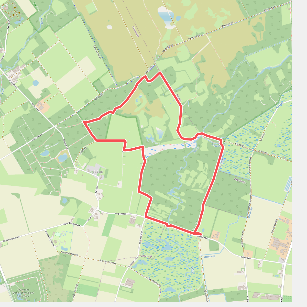 Wandelroute Logtsevelden aan de rand van de Kampina