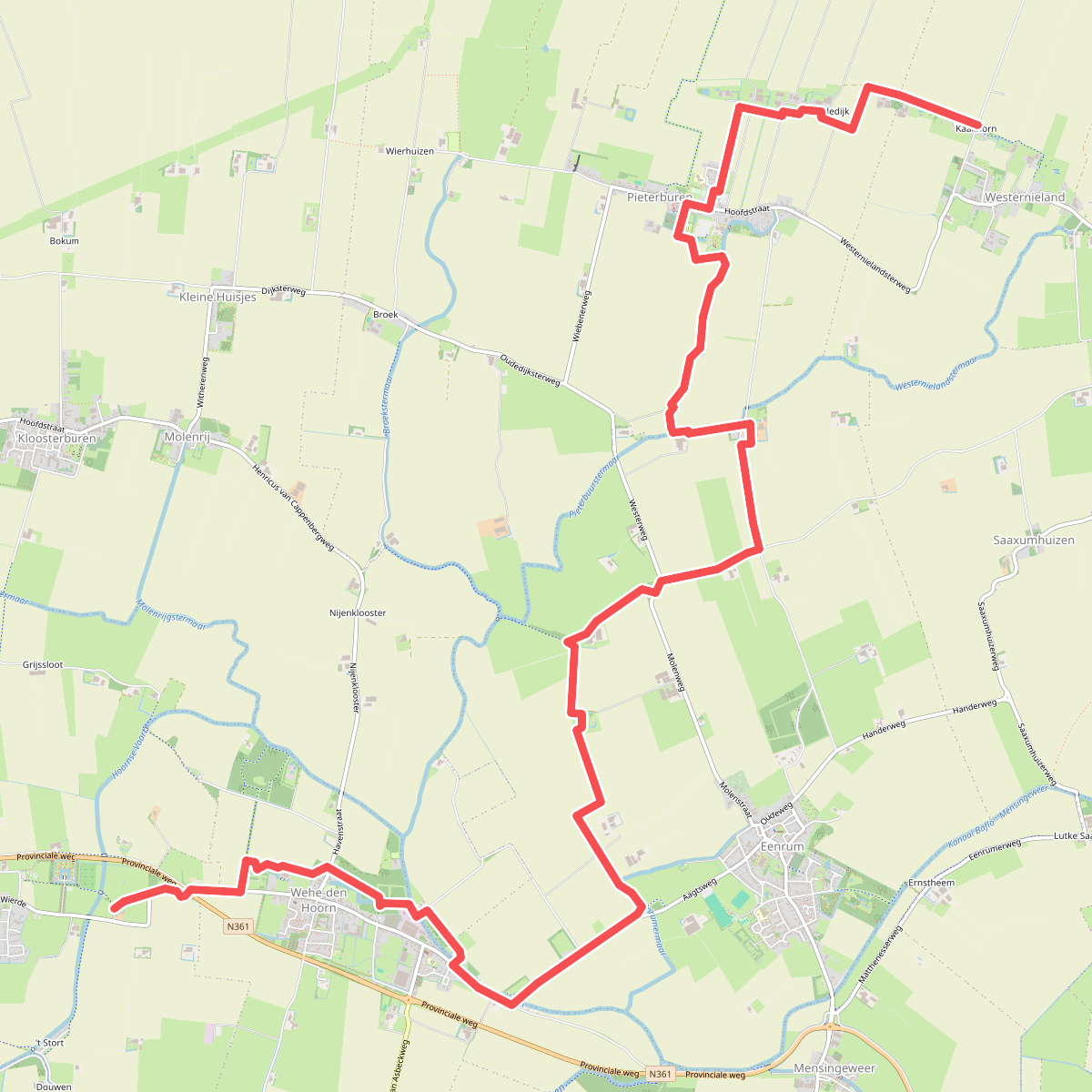 Wadroute: Leens - Kaakhorn · Nederlands Kustpad 3 etappe 16