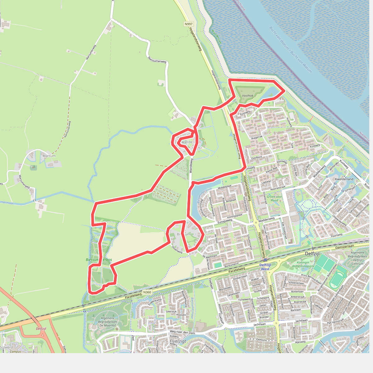 Wandelroute Biessumerbos en Voolhok (Groningen)