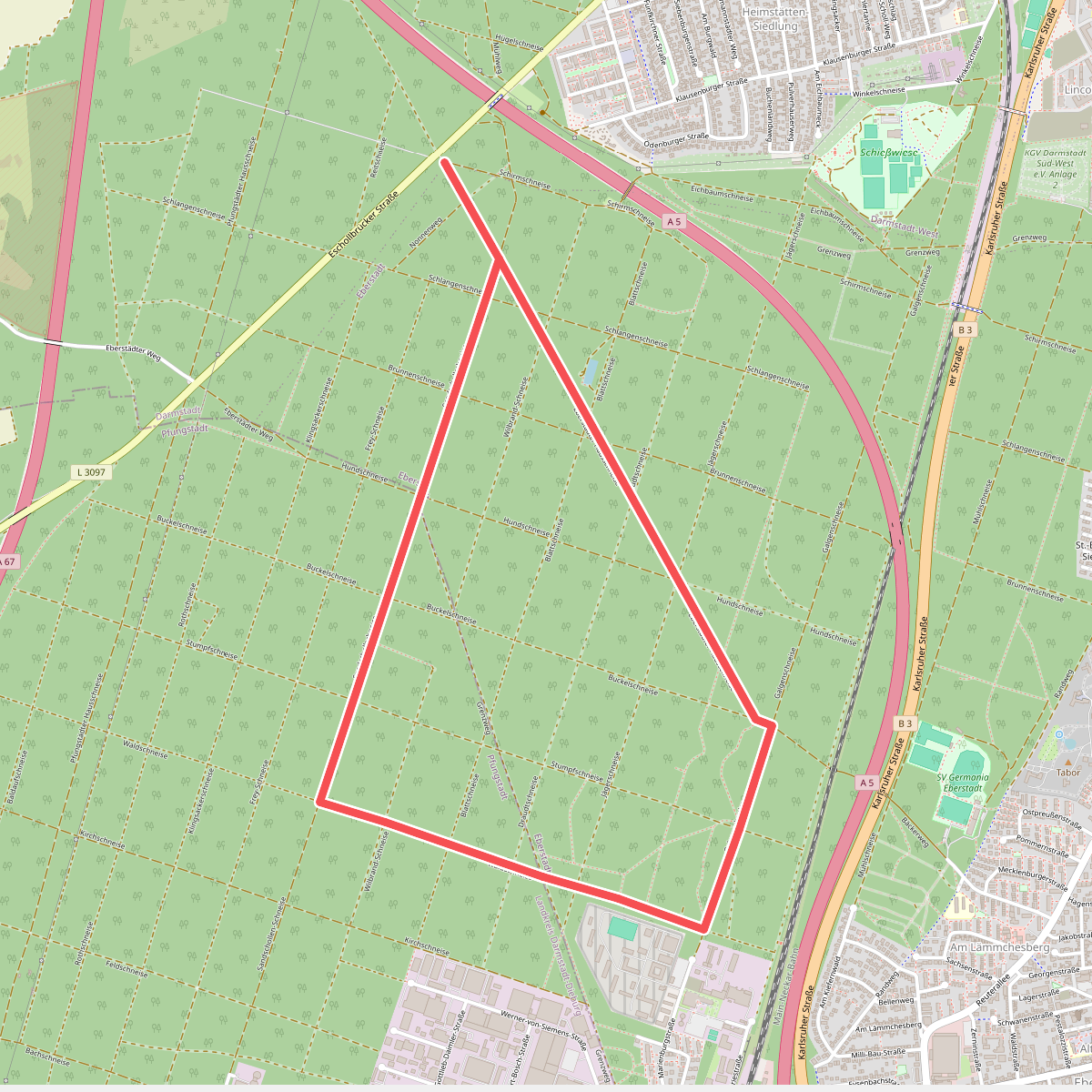 Rundwanderweg Eberstädter Hausschneise 3: Wald-Schneisen-Weg