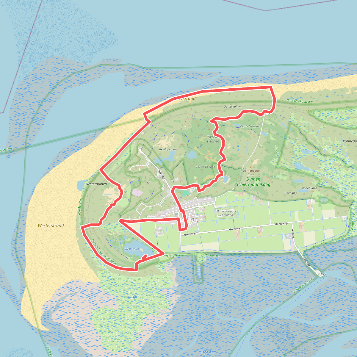 Wandelroute Nationaal Park Schiermonnikoog, duin en strand (Friesland)