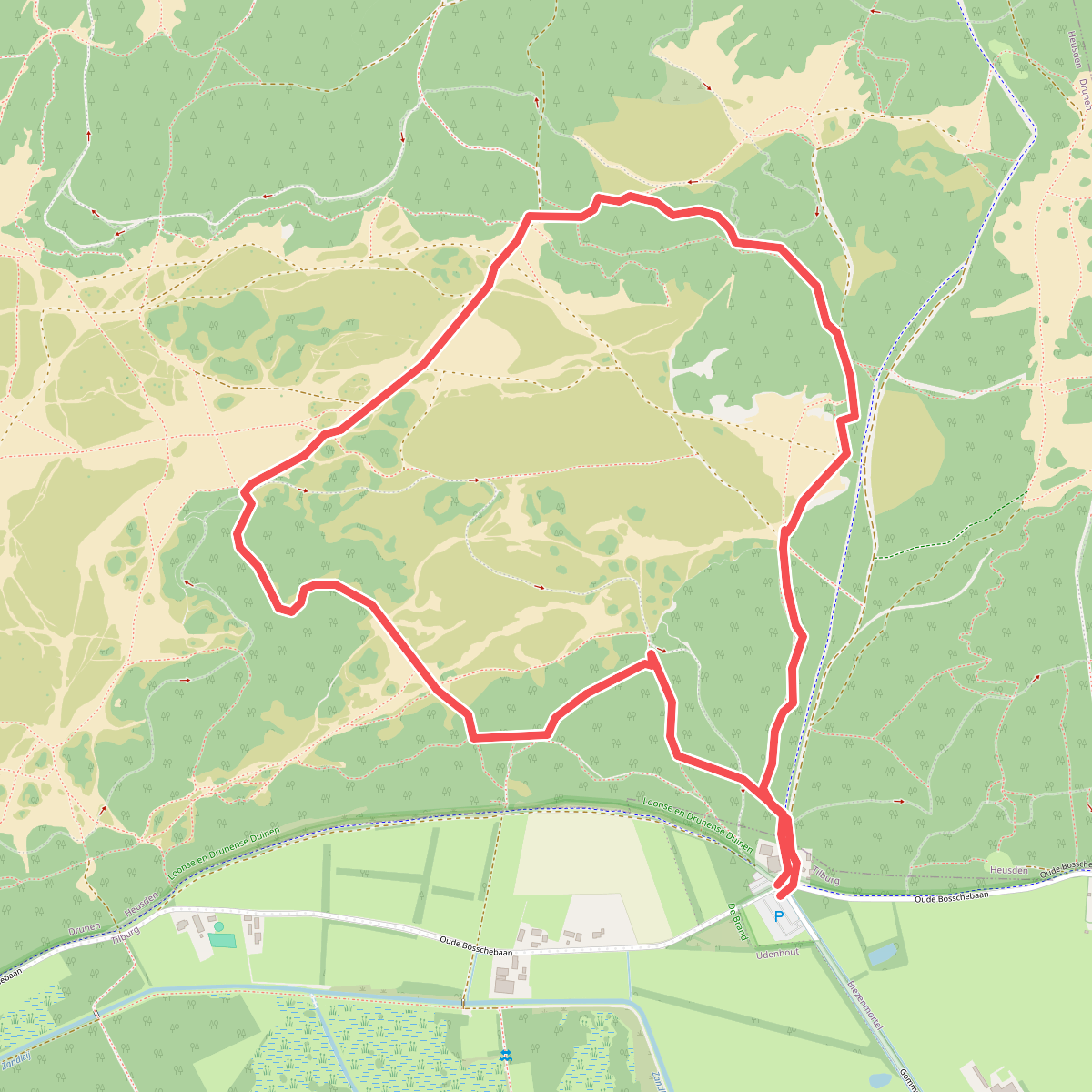 Wandelroute Kapucijnenberg, vlak bij Udenhout