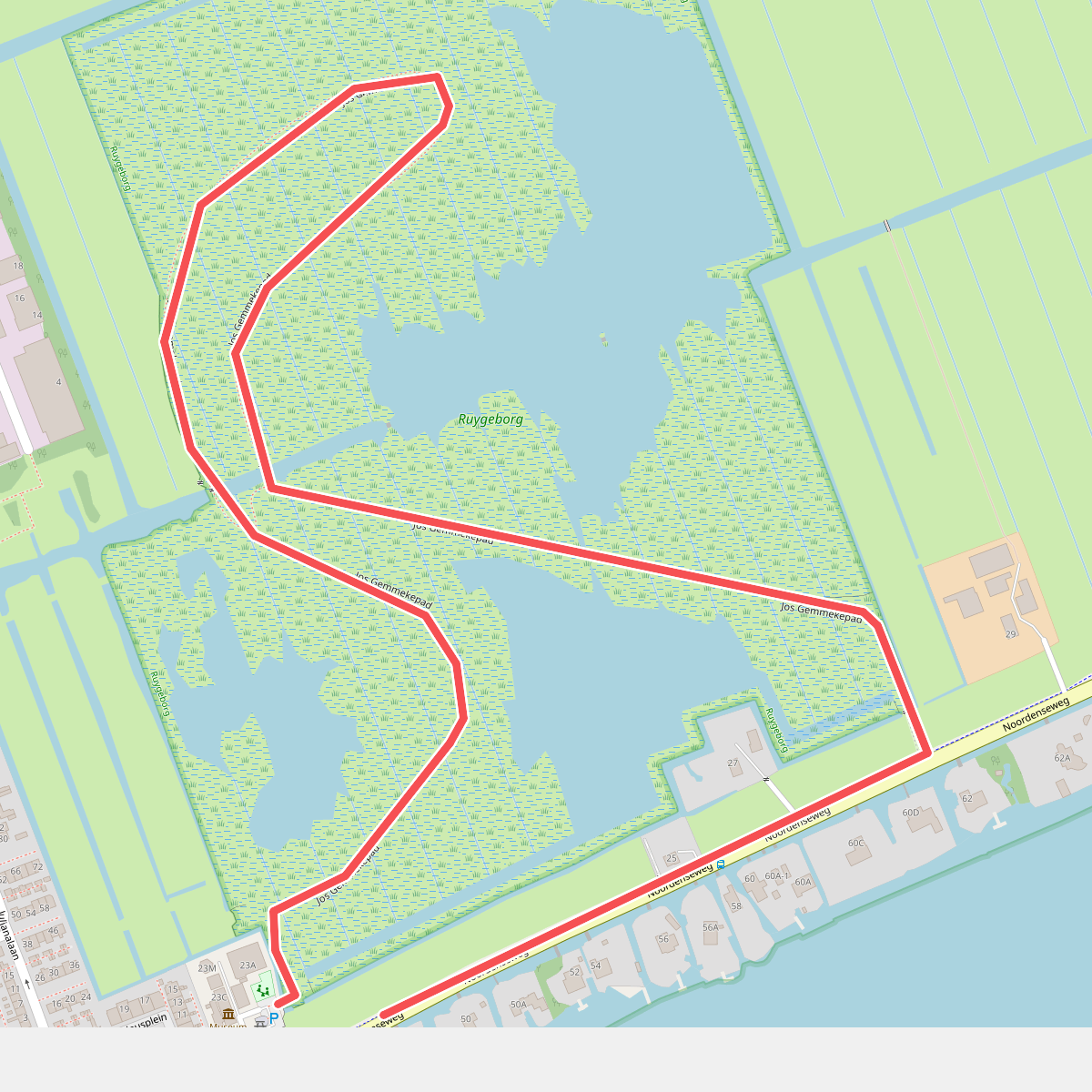Wandelroute Jos Gemmekepad door Ruygeborg