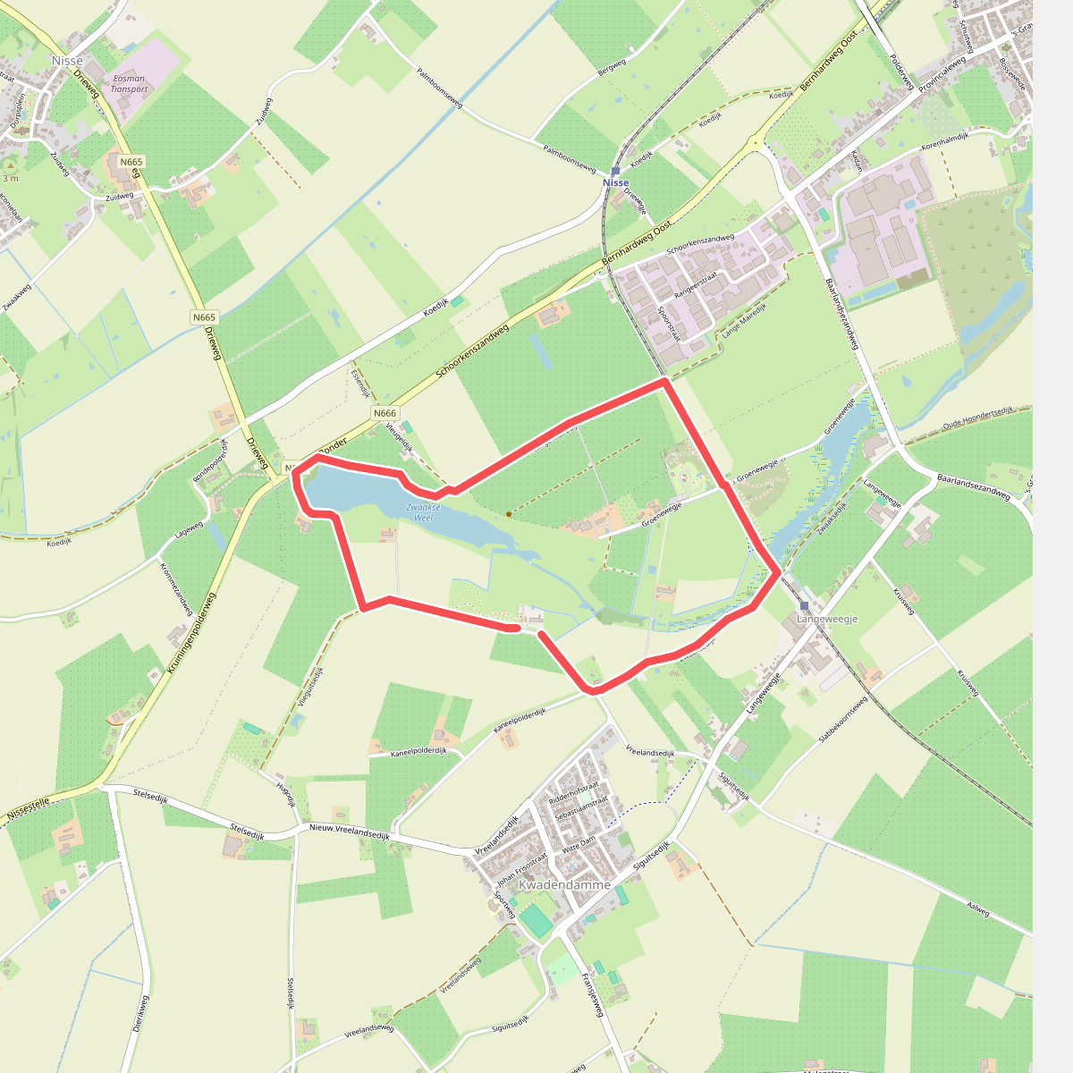 Wandelroute Zwaakse Weel, vlak bij Goes