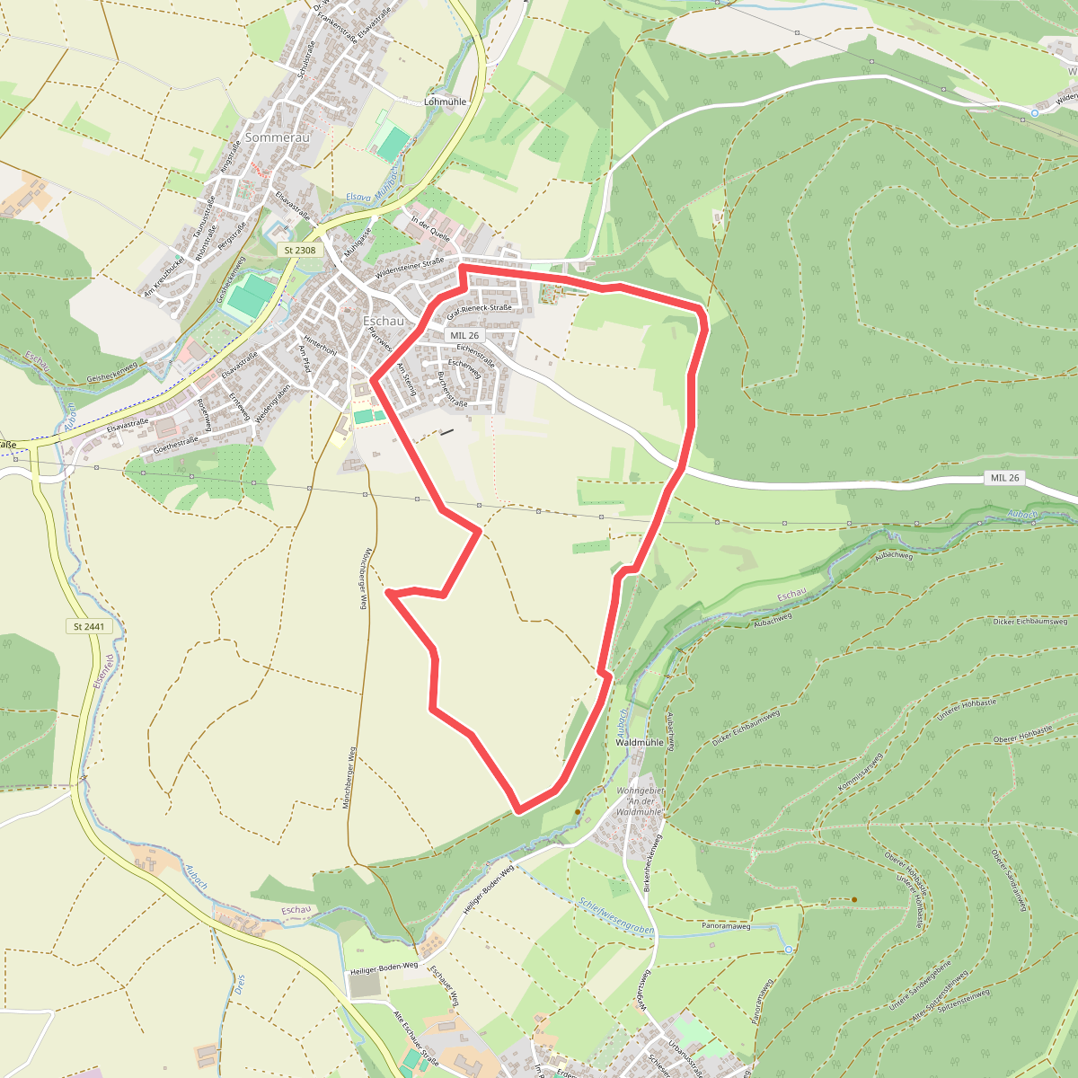 Roter Hase Rundwanderweg Eschau