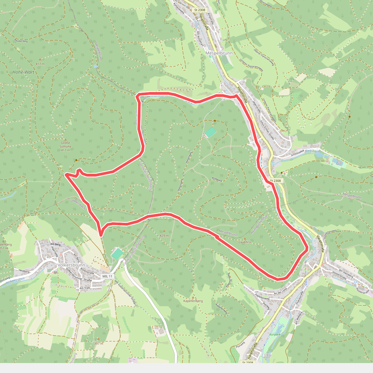 Schwarzer Fuchs, Rundwanderweg Heimbuchenthal - Mespelbrunn - Volkersbrunn