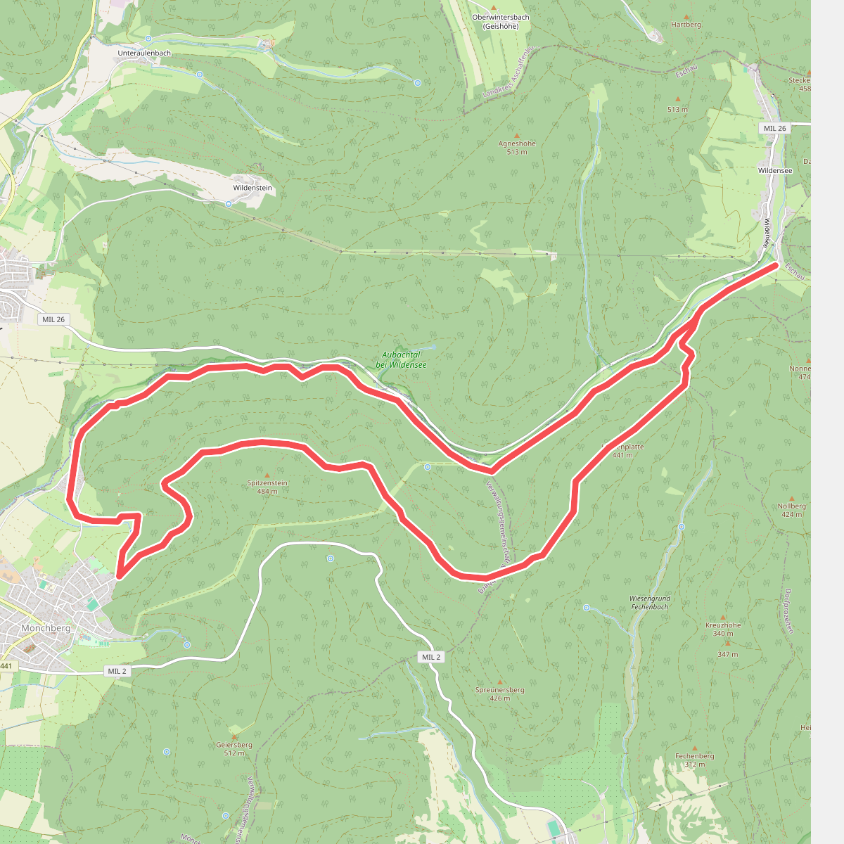 Spessarträuberland Weg 2