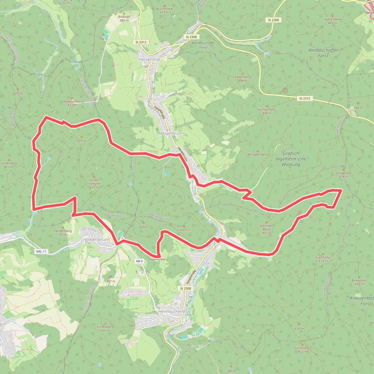 Spessarträuberland Weg 3