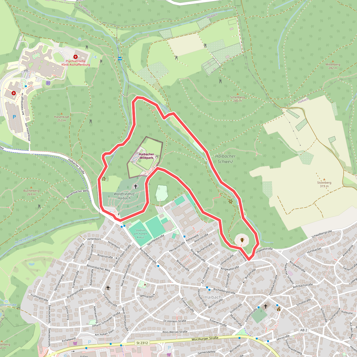 AOK-Trail Nordic Walking Grün