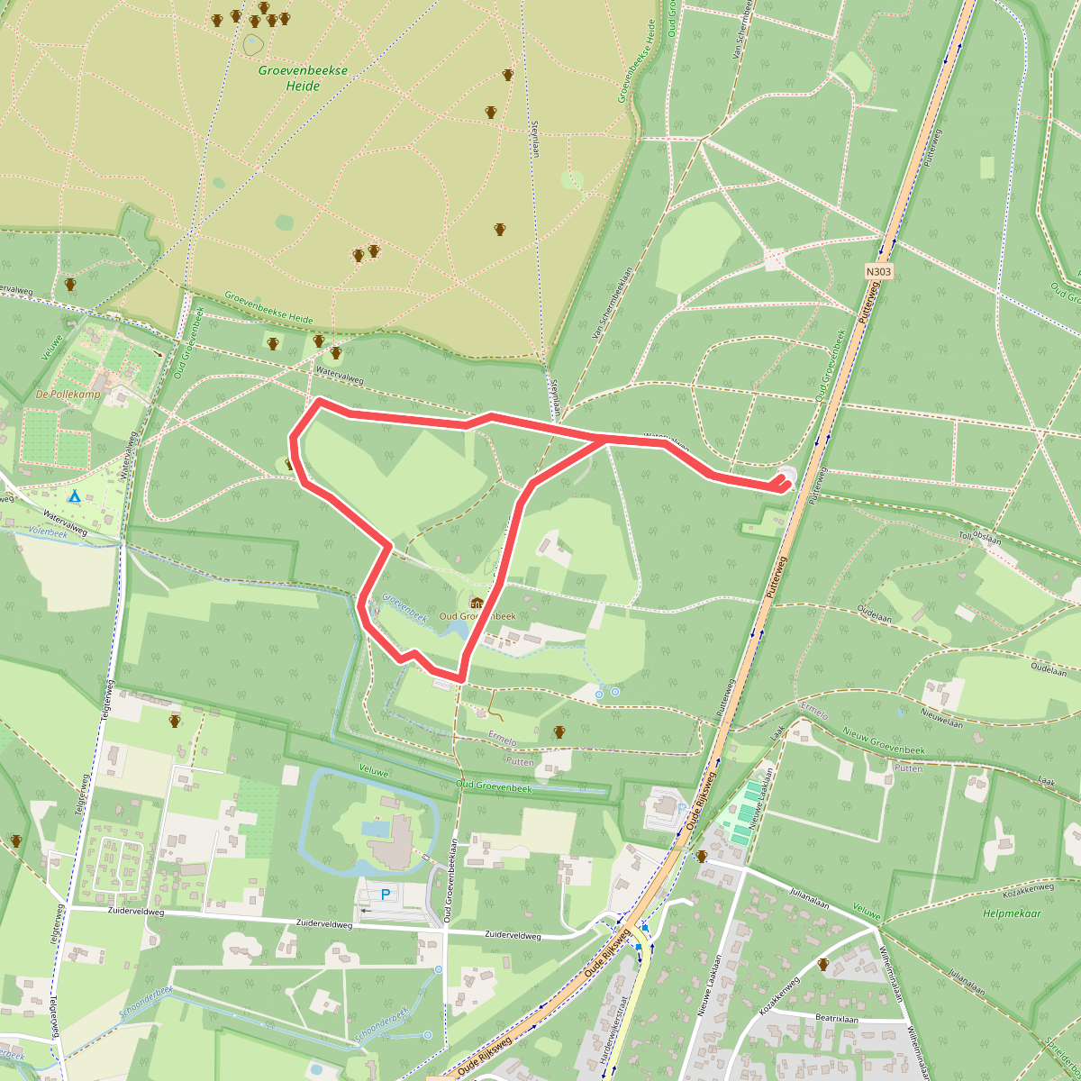 Wandelroute Ermelo: Oud Groevenbeek