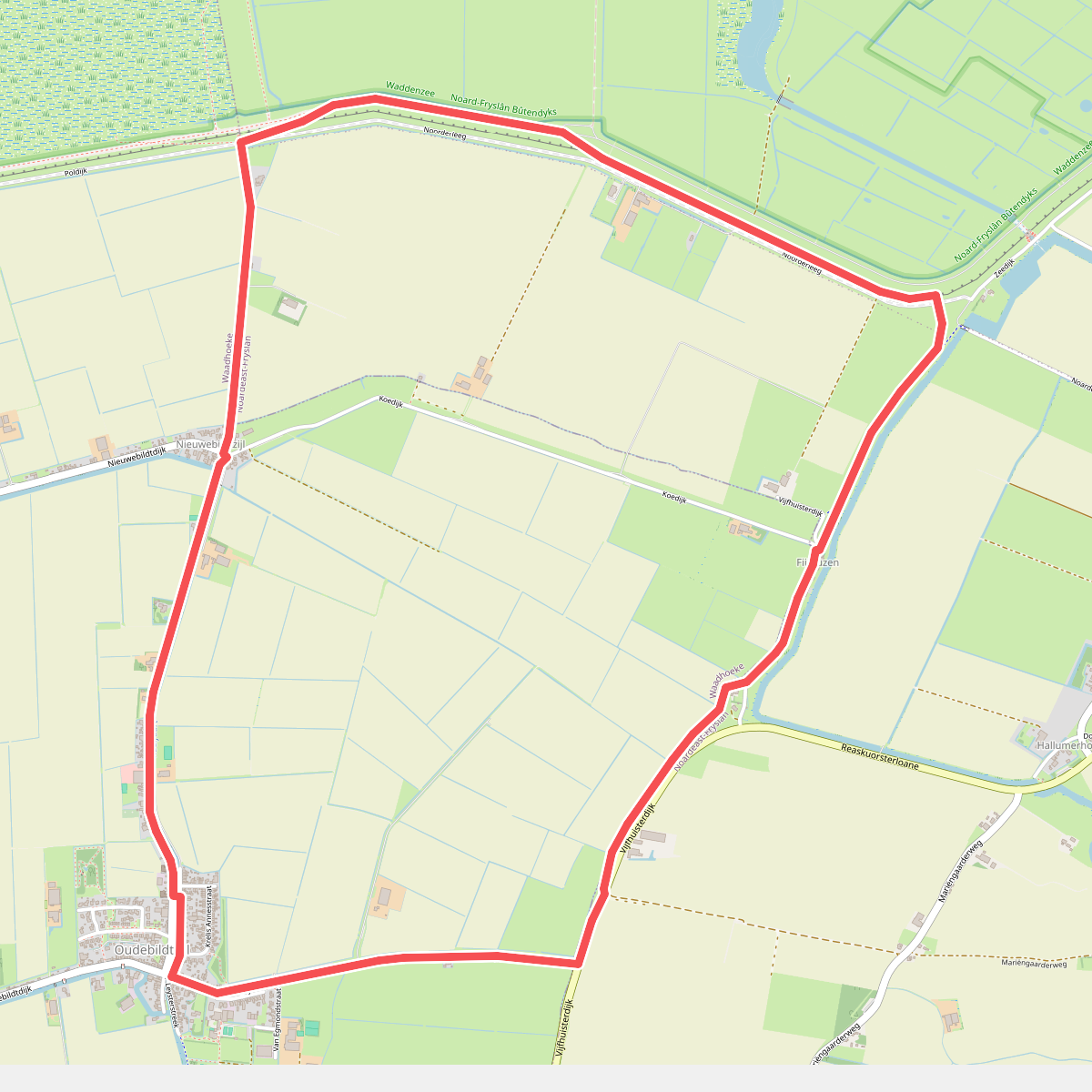 Dagwandeling Friesland Buitendijks · Nederlands Kustpad 3 etappe 21