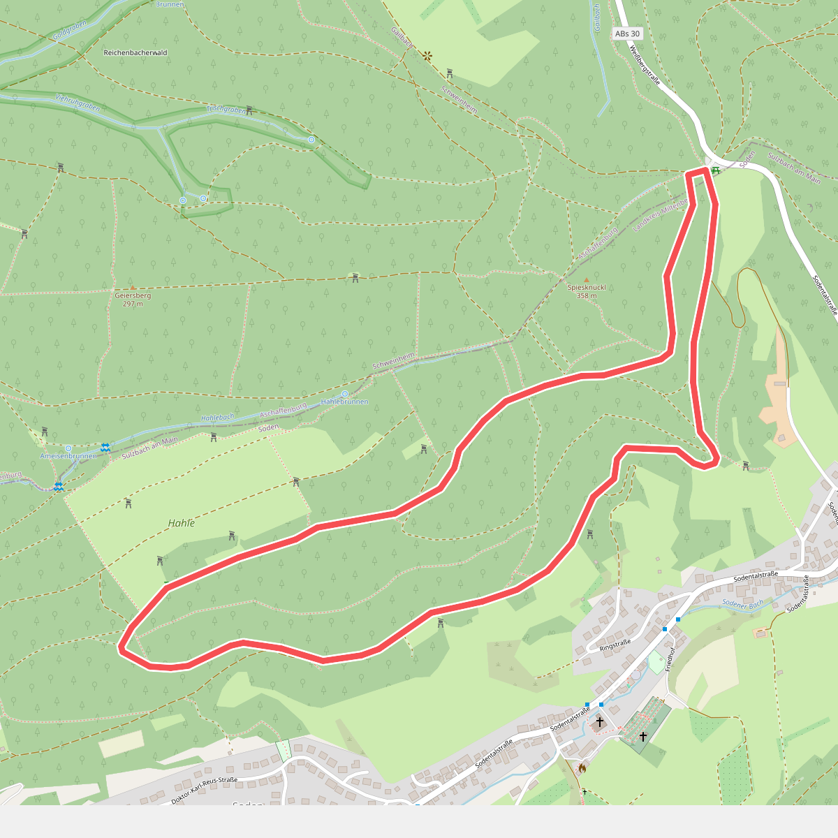 Roter Schmetterling, Rundwanderweg Soden