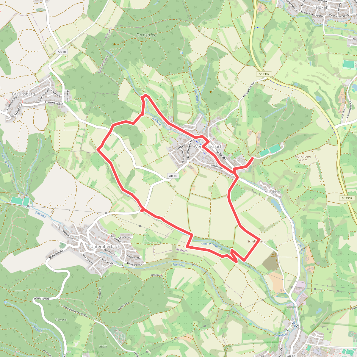 Roter Schmetterling, Rundwanderweg Wenighösbach