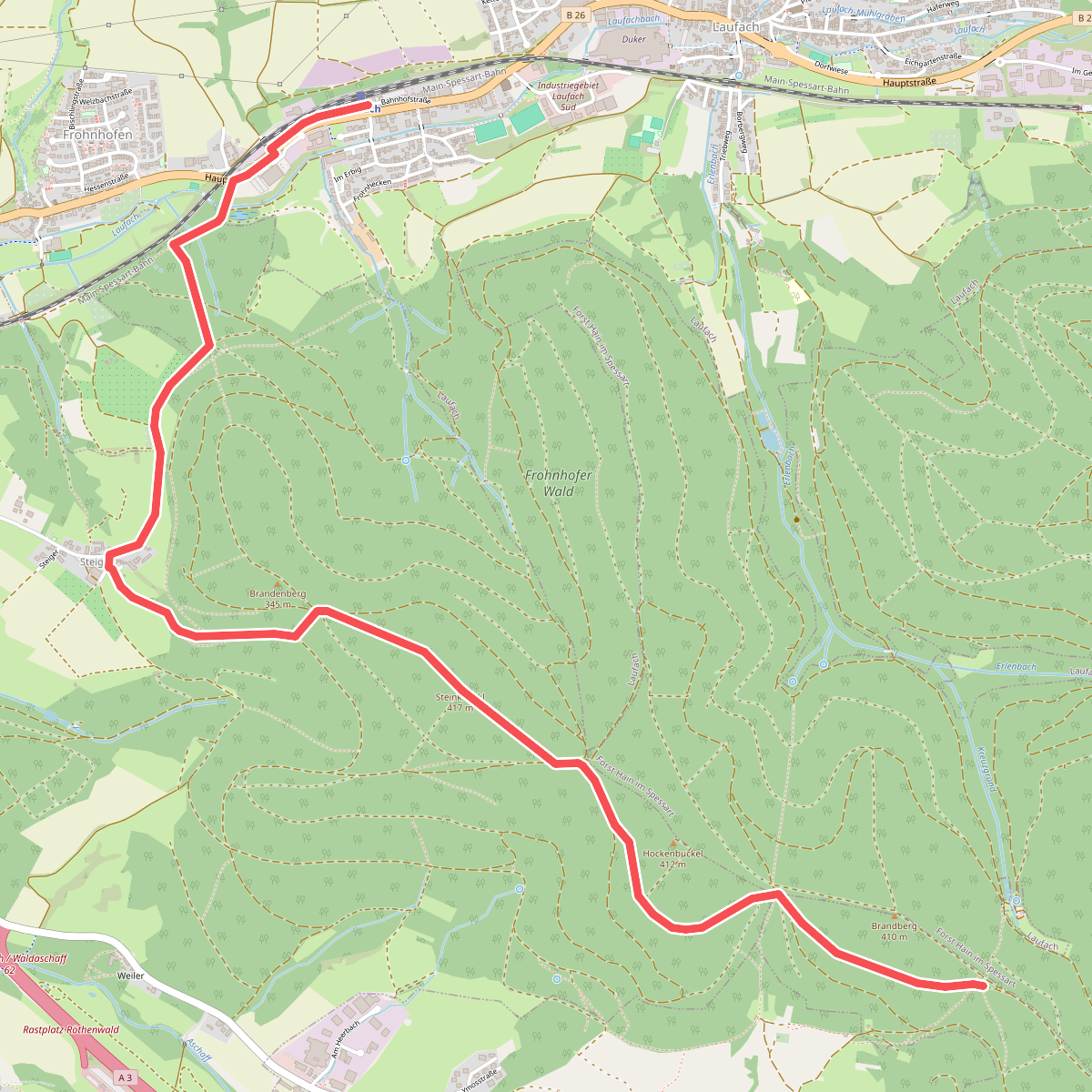 Gebietswanderweg Roter Schrägbalken Laufach - Waldaschaff