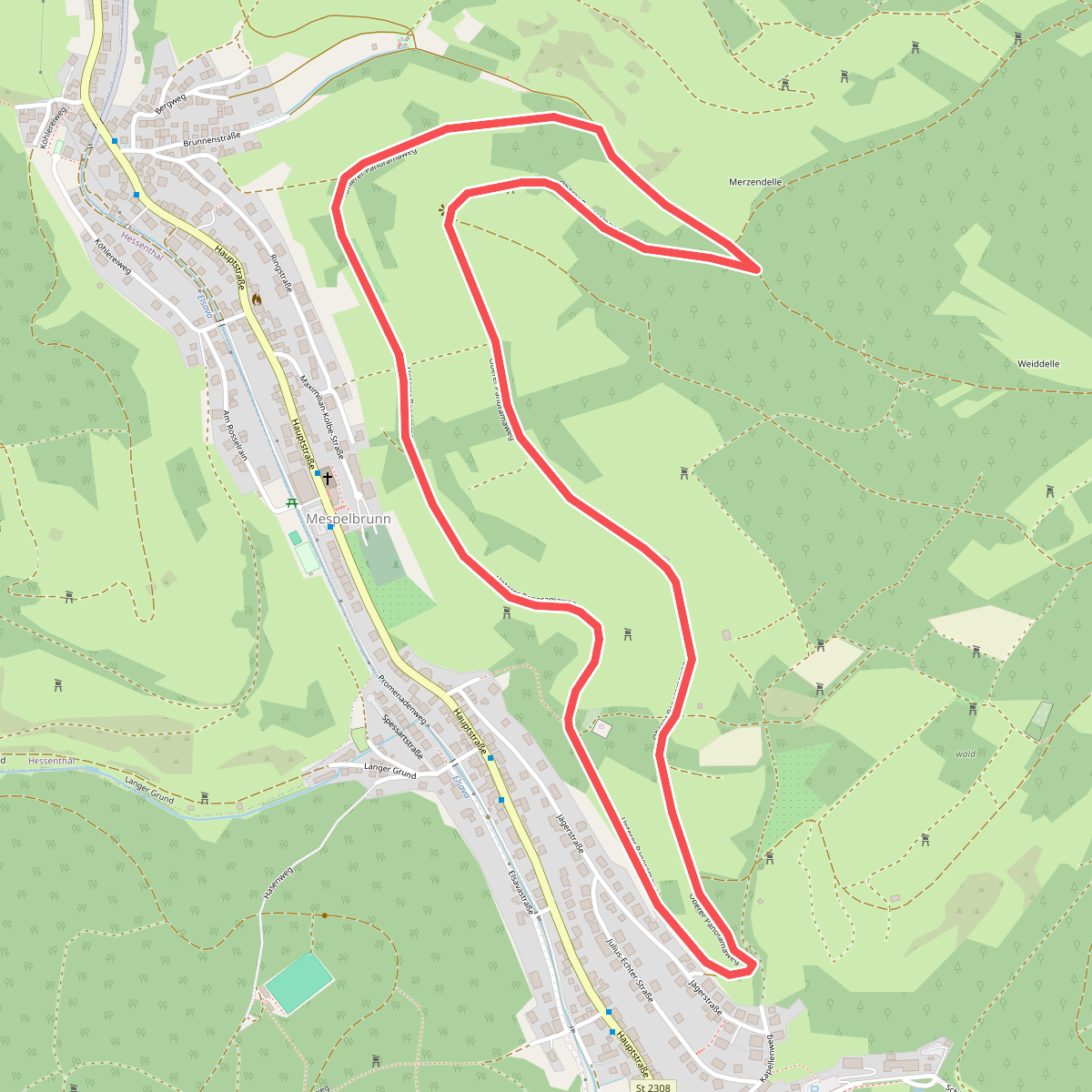 Nordic Walking 1 Blau Mespelbrunn
