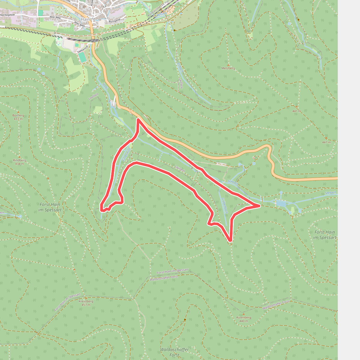 Roter Schmetterling, Rundwandeerweg Hain Seebachtal