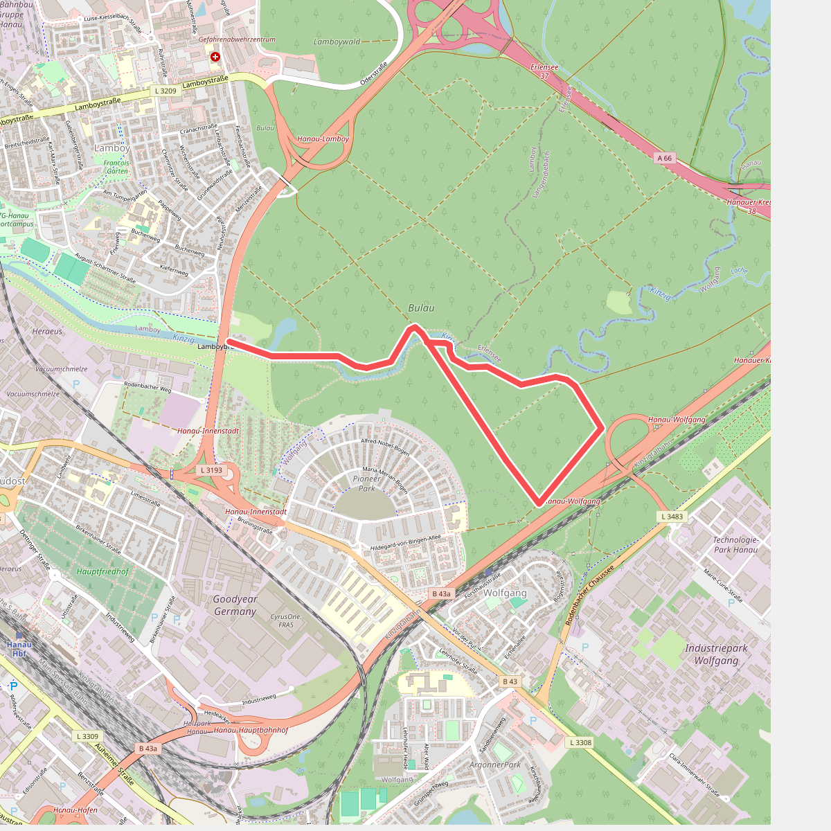 Hanau - Rundwanderweg Specht