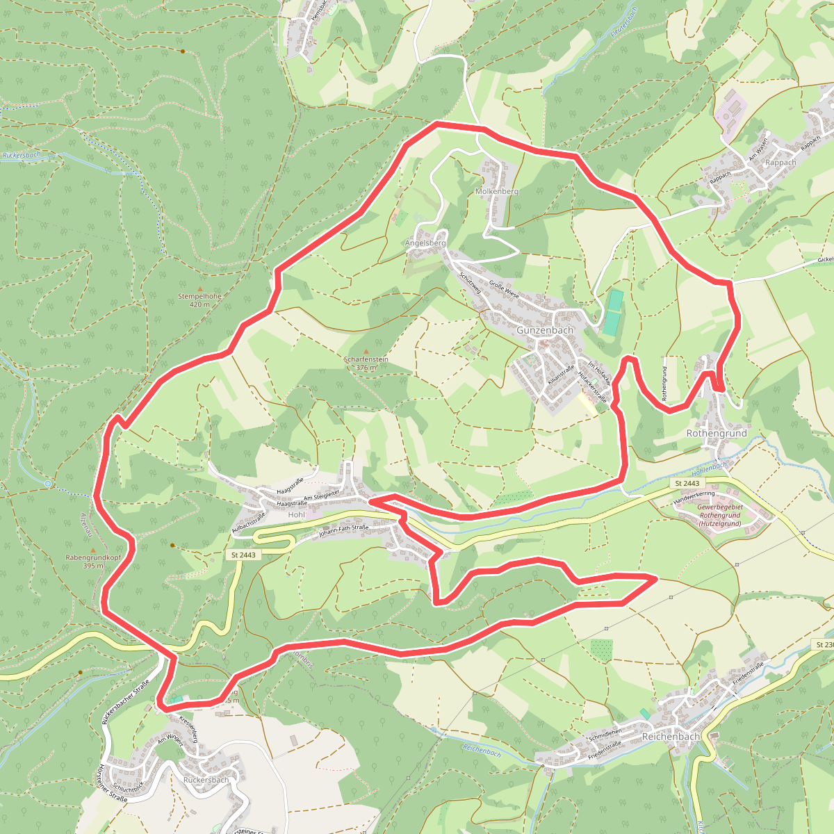 Schwarzer Keiler, Rundwanderweg Hohl