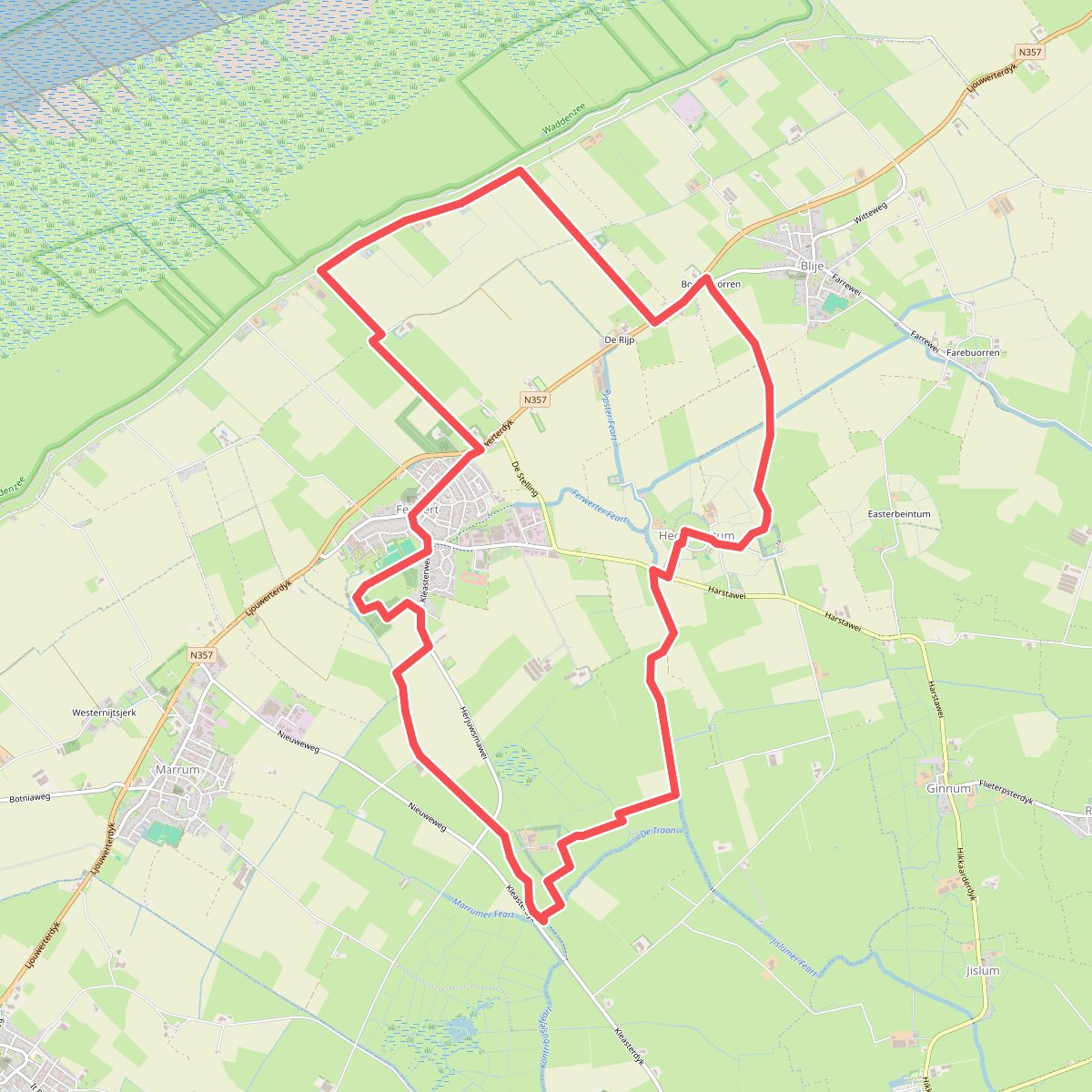 Dagwandeling Rond de Terpen · Nederlands Kustpad 3 etappe 22