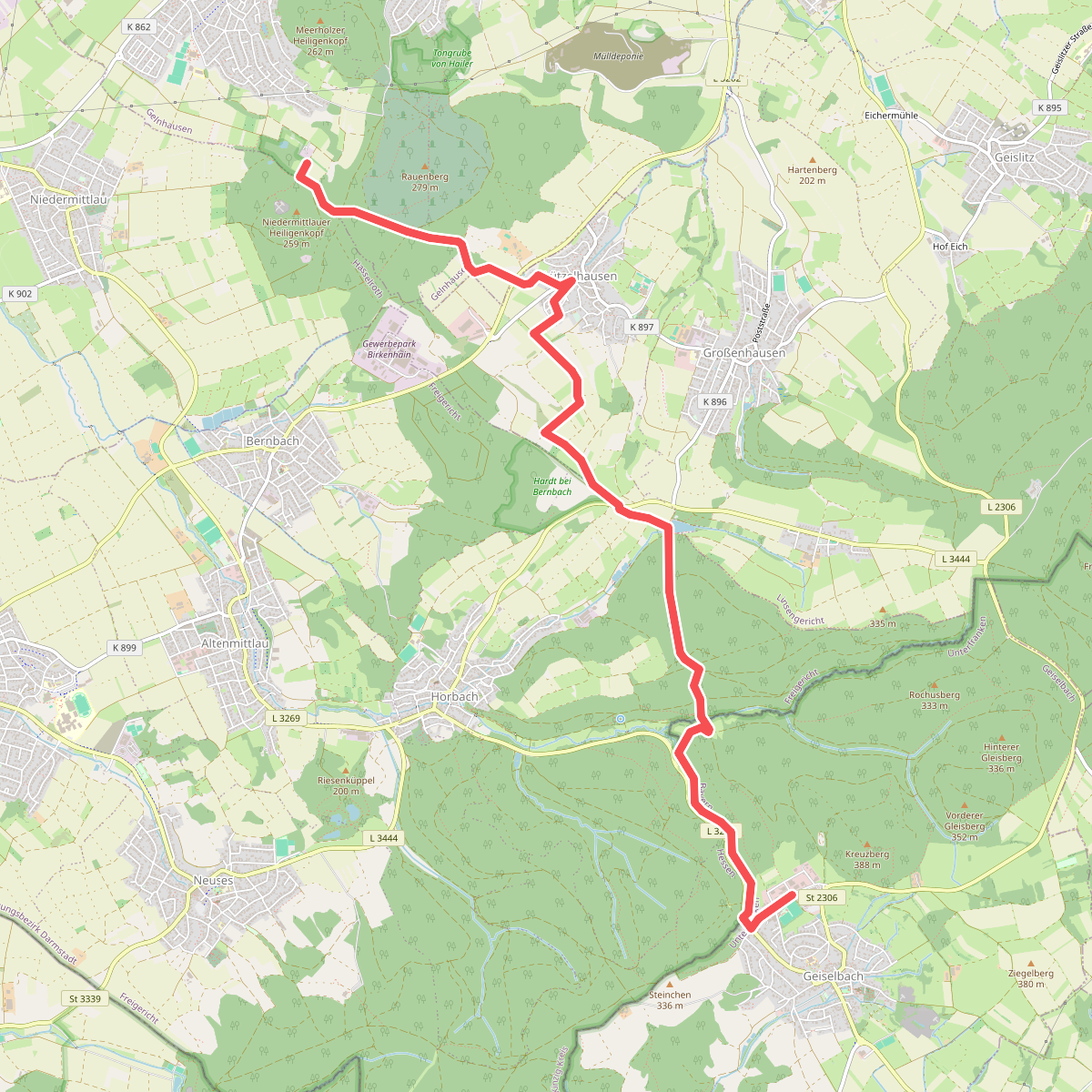 Gebietswanderweg: Meerholz => Geiselbach
