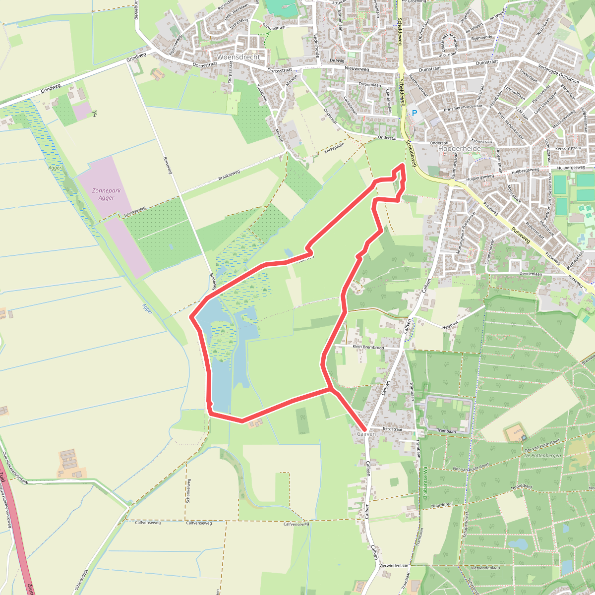 Wandelroute Fazant, vlak bij Hoogerheide