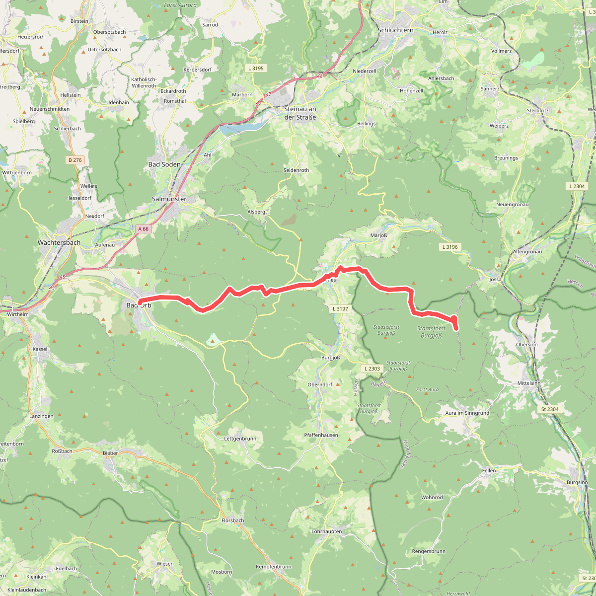 Gebietswanderweg: Bad Orb => Emmerichsthal