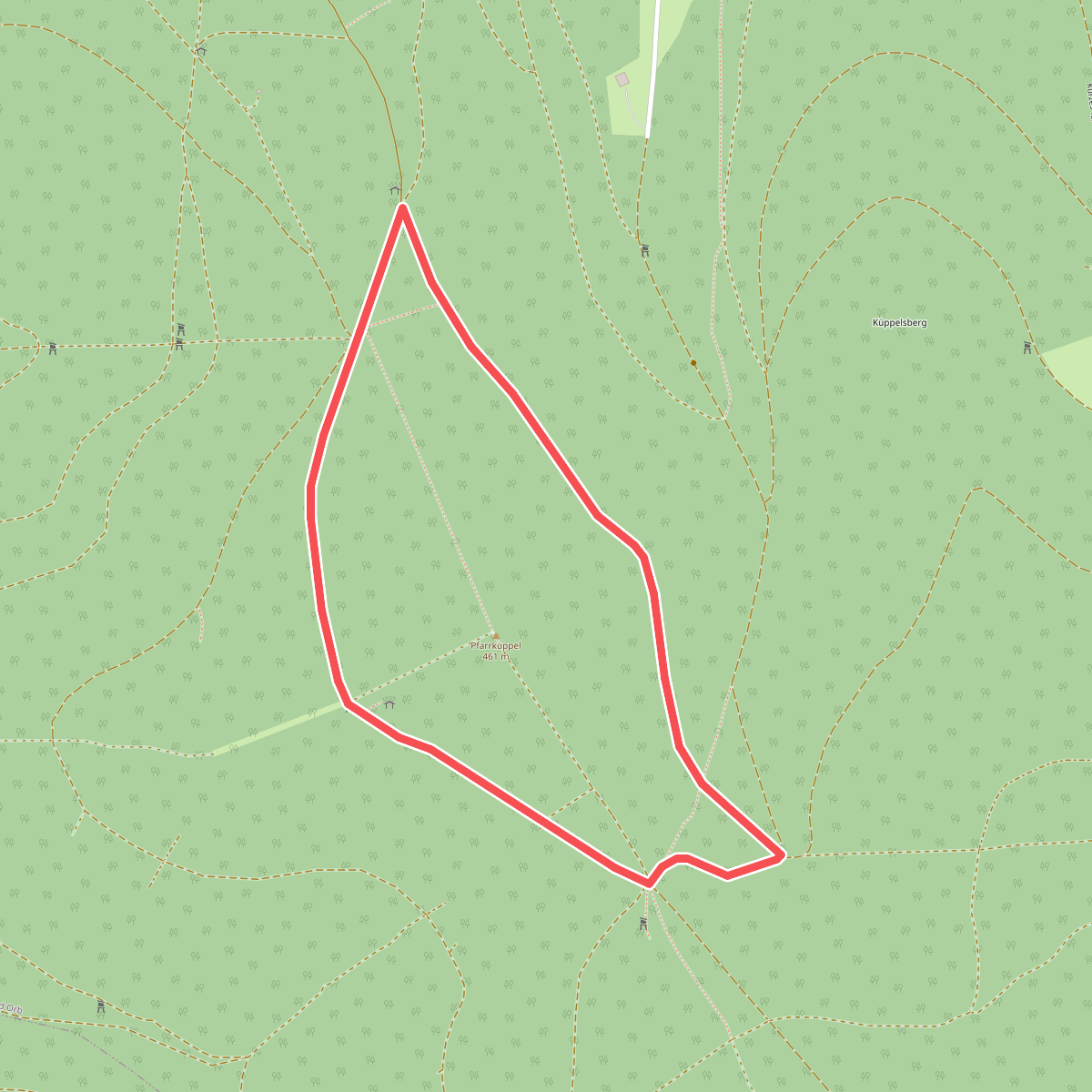 Bad Orb Rundwanderweg 12 (Pfarrküppelschleife)